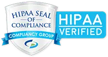 hipaa seal of compliance and verification for data privacy in healthcare services.