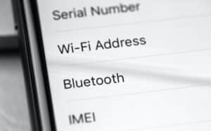 a close up of a cell phone with the wi - fi address on it